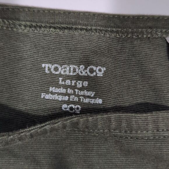 Toad&Co Dress Womens Large Green MizDress Knee Length 3/4 Sleeves Dark Green - Picture 6 of 12